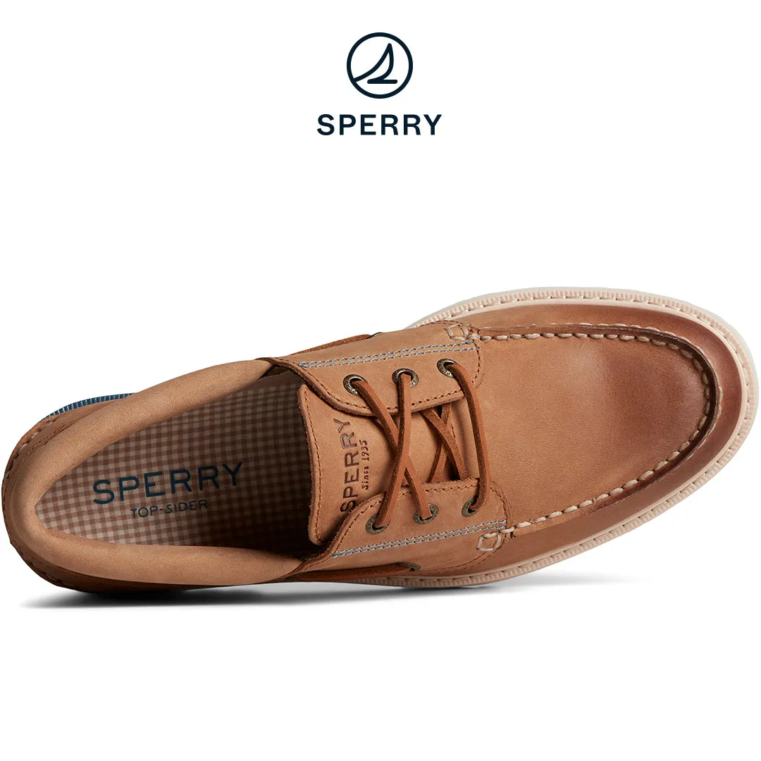 Men's Authentic Original Lug 3-Eye Boat Shoe Tan (STS25158)