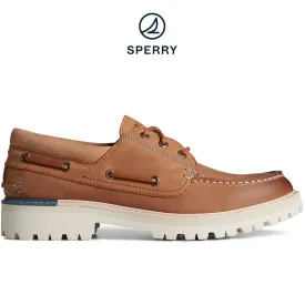 Men's Authentic Original Lug 3-Eye Boat Shoe Tan (STS25158)