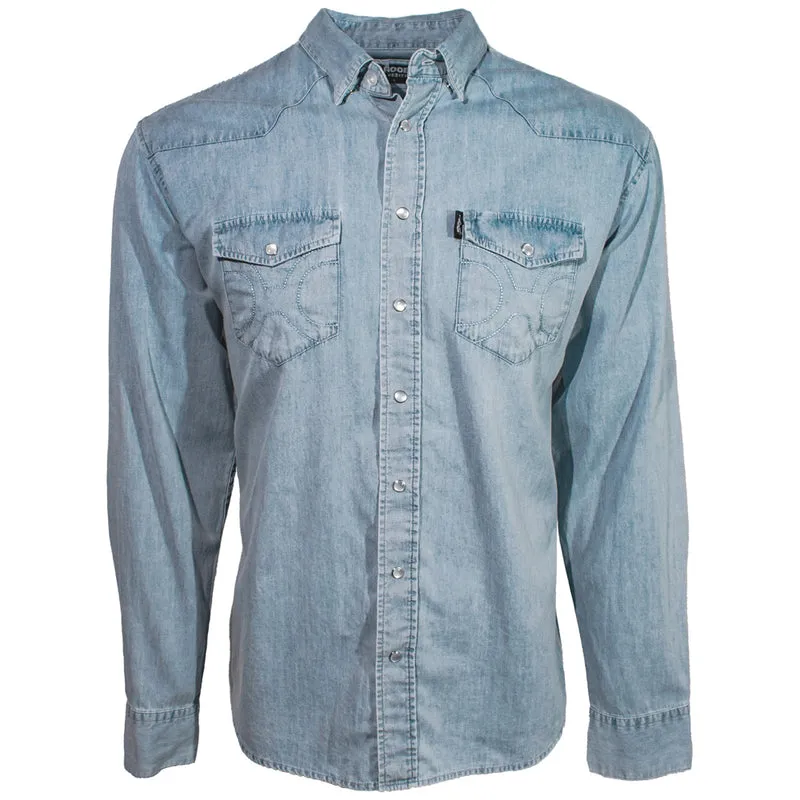 Men's HOOey Chambray Denim Long Sleeve Shirt