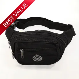 Nylon Waist Pouch with Adjustable Strap and 5 separate pockets
