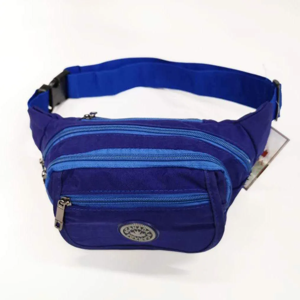 Nylon Waist Pouch with Adjustable Strap and 5 separate pockets