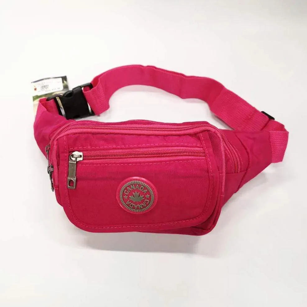 Nylon Waist Pouch with Adjustable Strap and 5 separate pockets