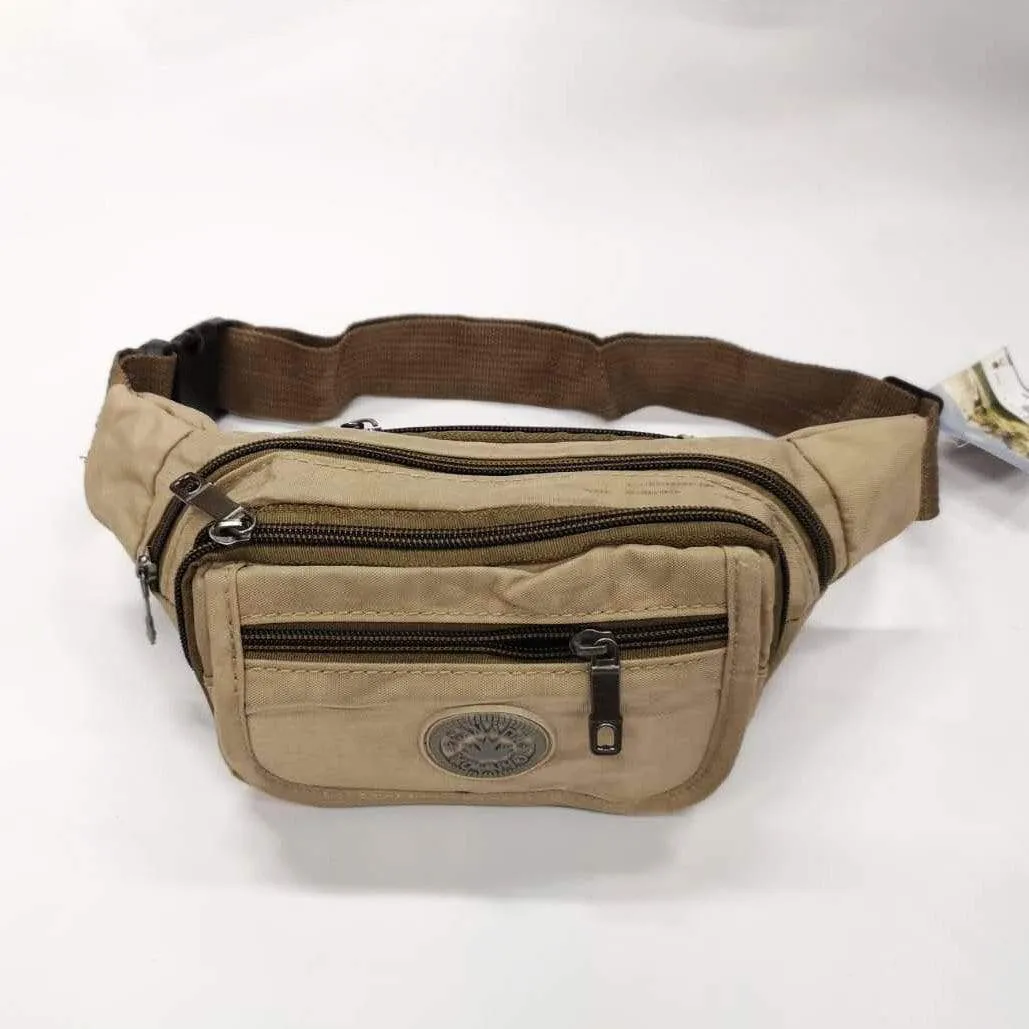 Nylon Waist Pouch with Adjustable Strap and 5 separate pockets