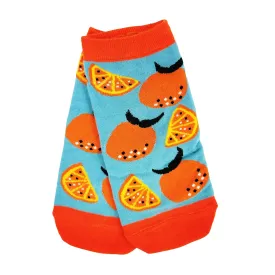 Orange Slice Patterned Ankle Socks (Adult Medium - Women's Shoe Sizes 5-10)