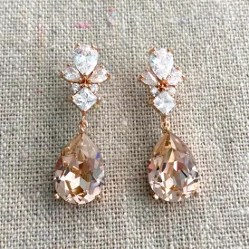 Pear Royal Dangling Post Earrings