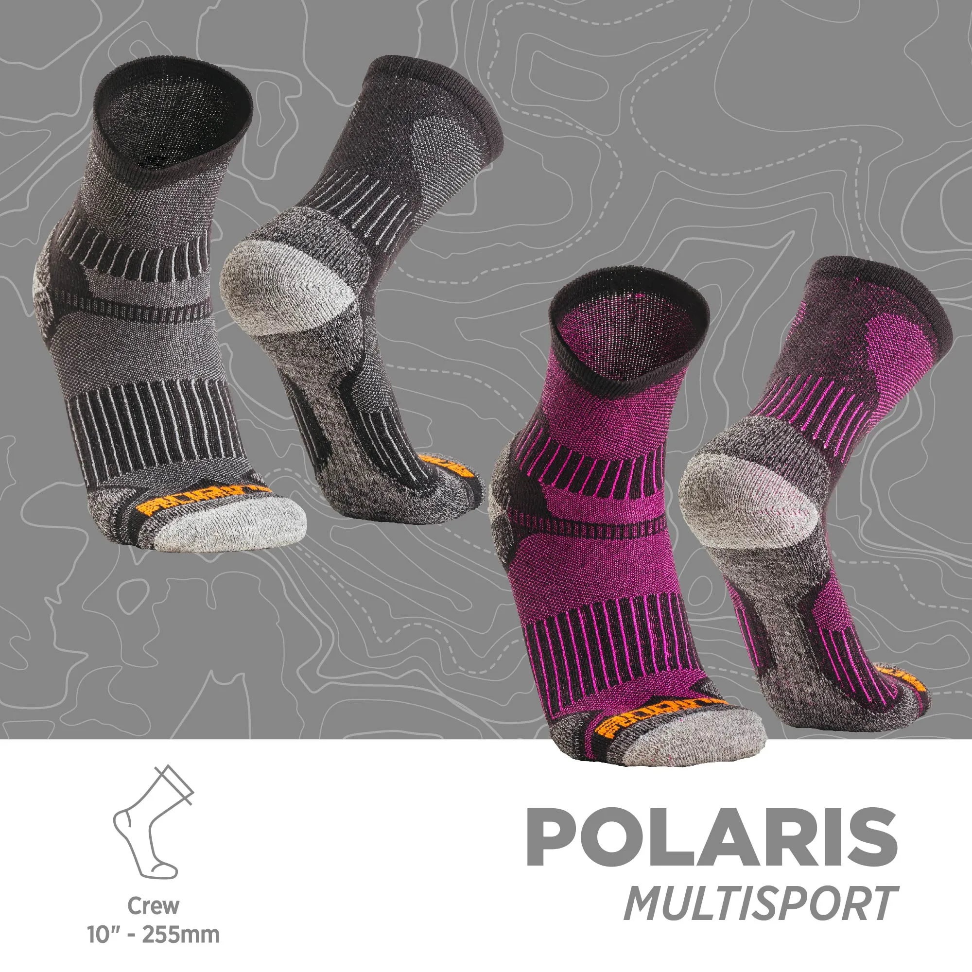 Polaris Multi-Sport Socks, 2-Pack