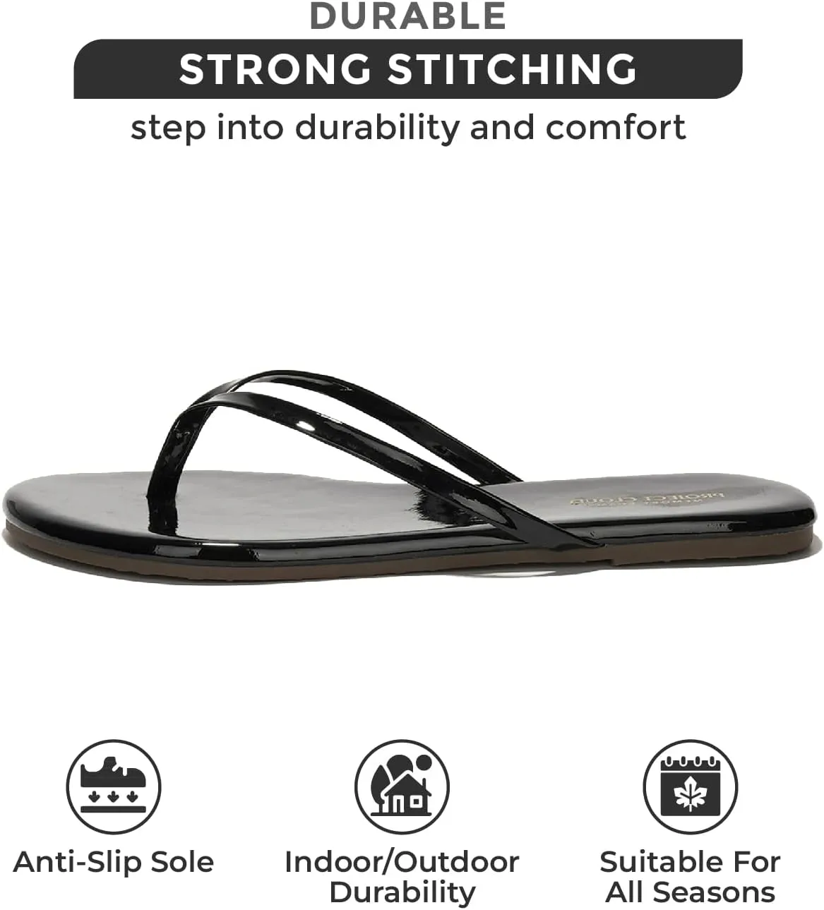 Project Cloud Flip Flops for Women - Memory Foam Flats Summer Sandals for Women 2025 - Vegan Leather Lightweight Womens Sandals Summer Beach Essentials Slides