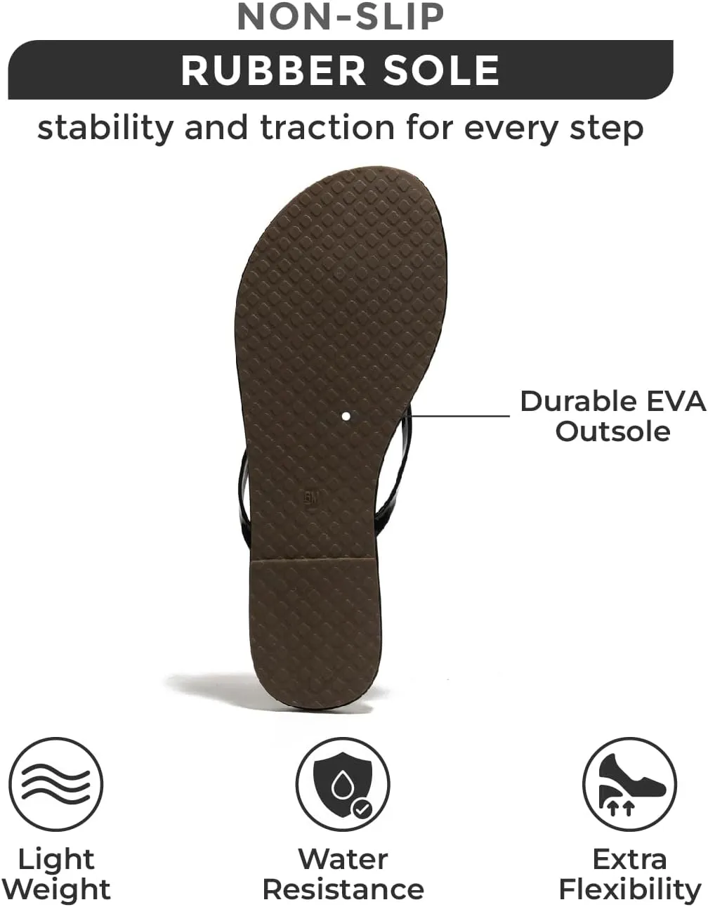 Project Cloud Flip Flops for Women - Memory Foam Flats Summer Sandals for Women 2025 - Vegan Leather Lightweight Womens Sandals Summer Beach Essentials Slides
