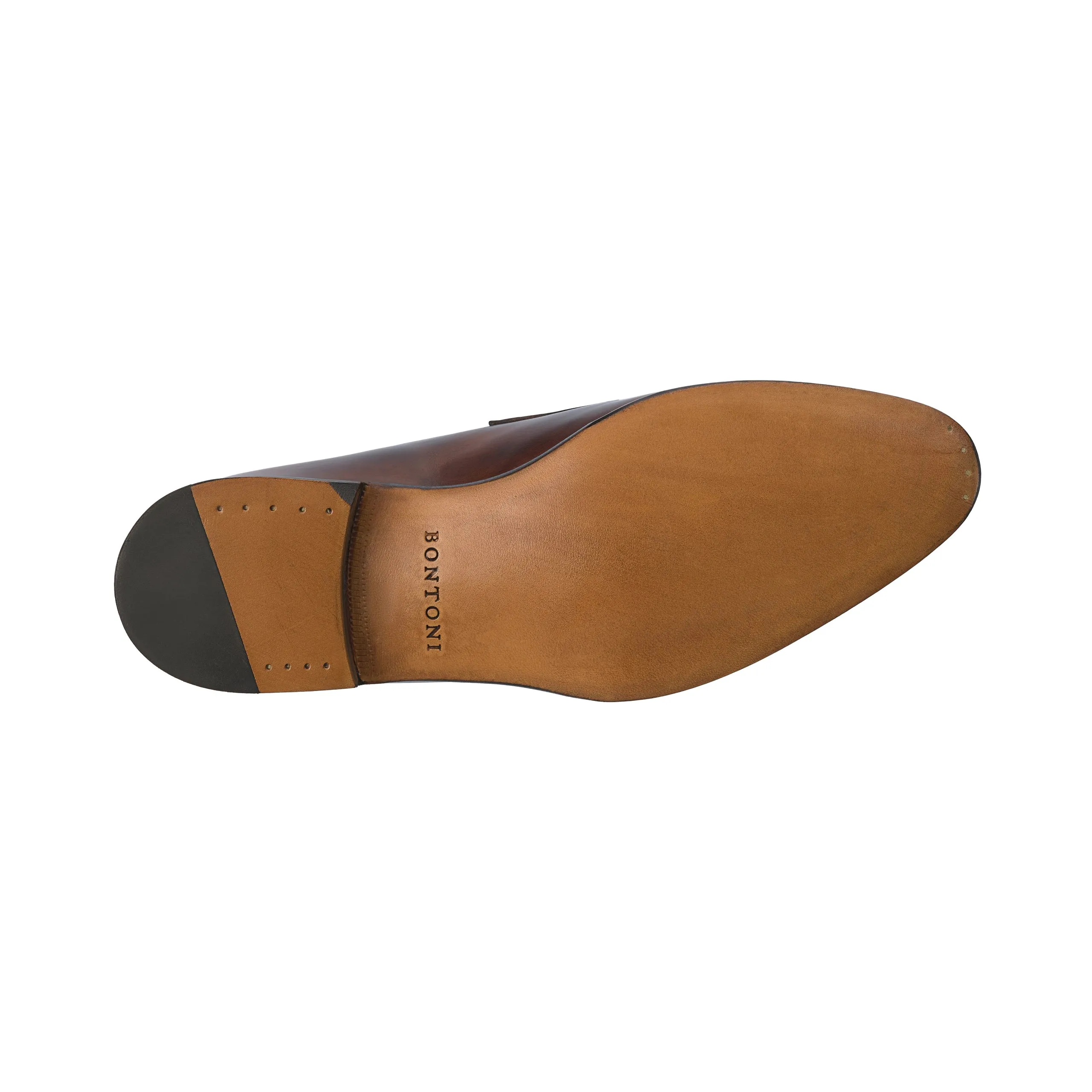 "Stiloso" Loafer in Legno Scuro with a Strap Detail