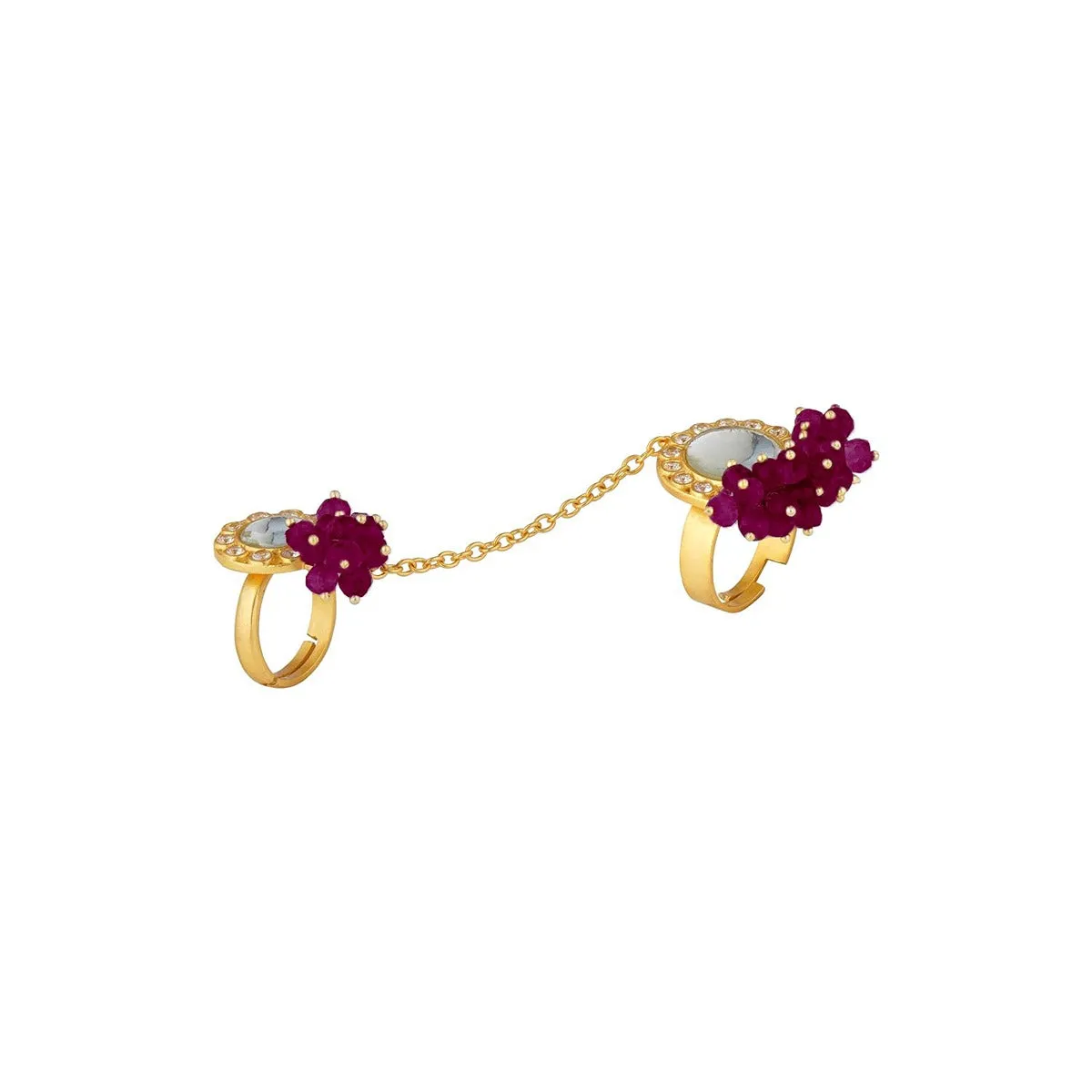 Rani Statement Ring - Pink Hued Stone