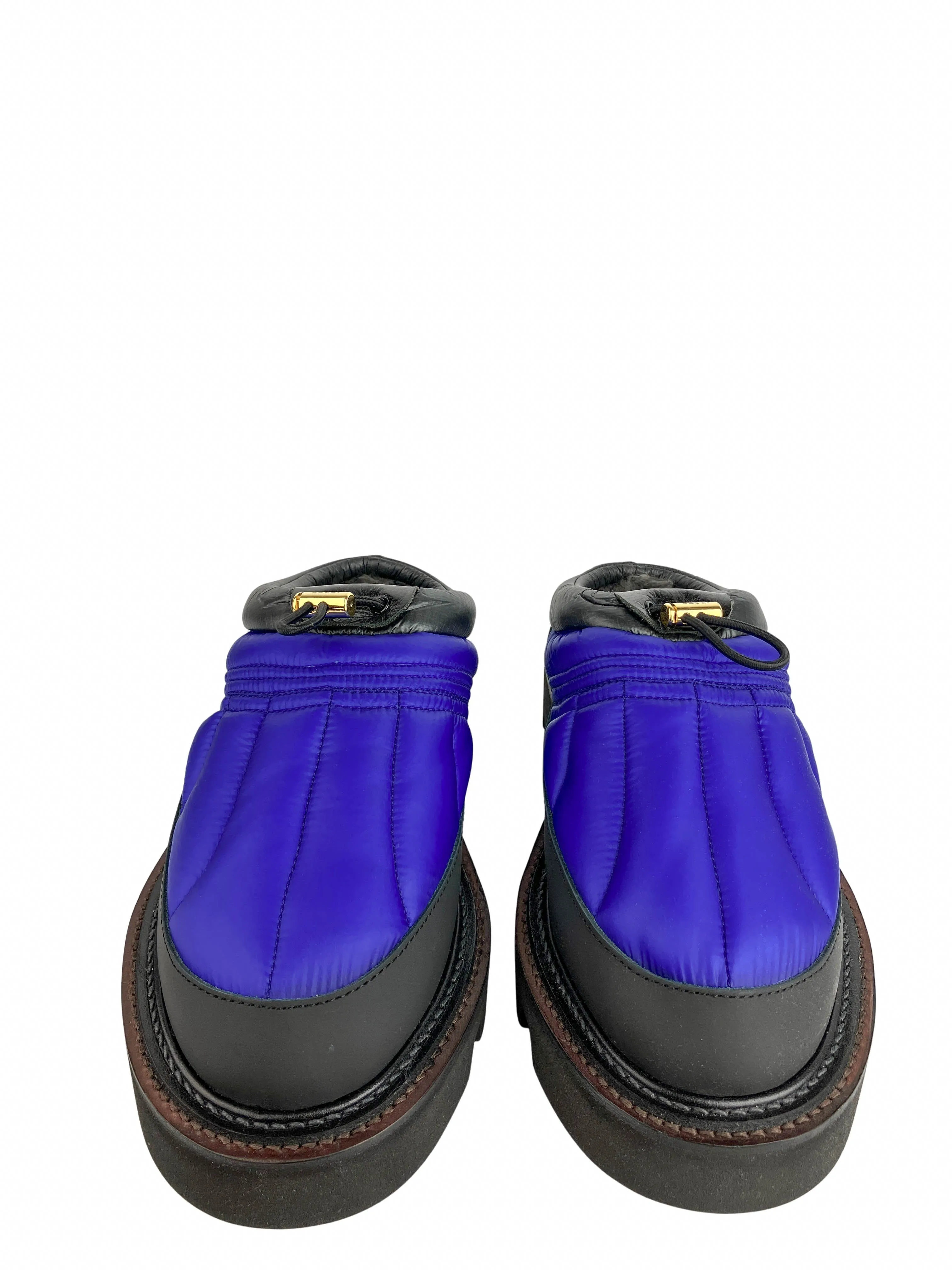 sacai Nylon Padded Clogs in Blue