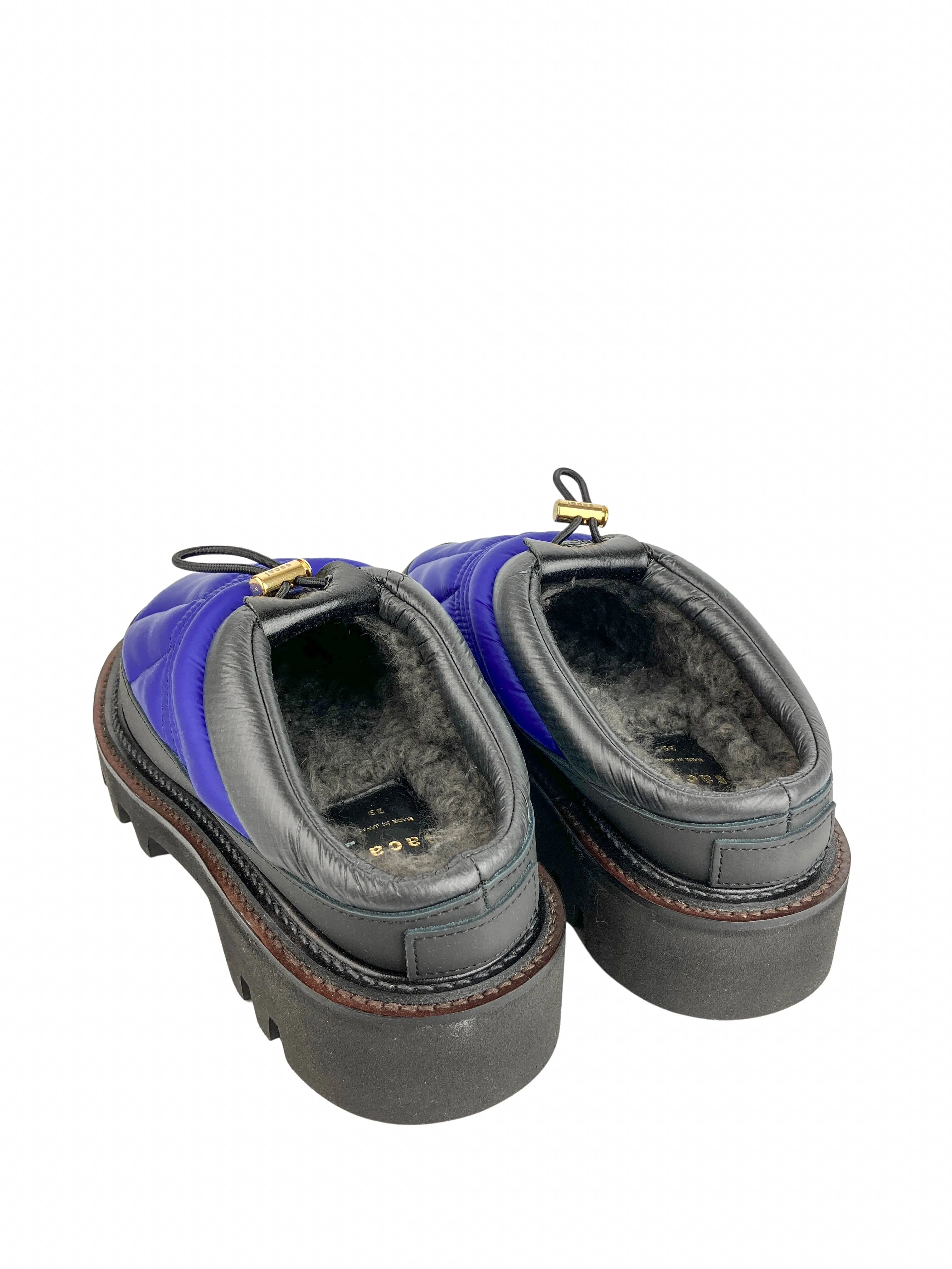 sacai Nylon Padded Clogs in Blue
