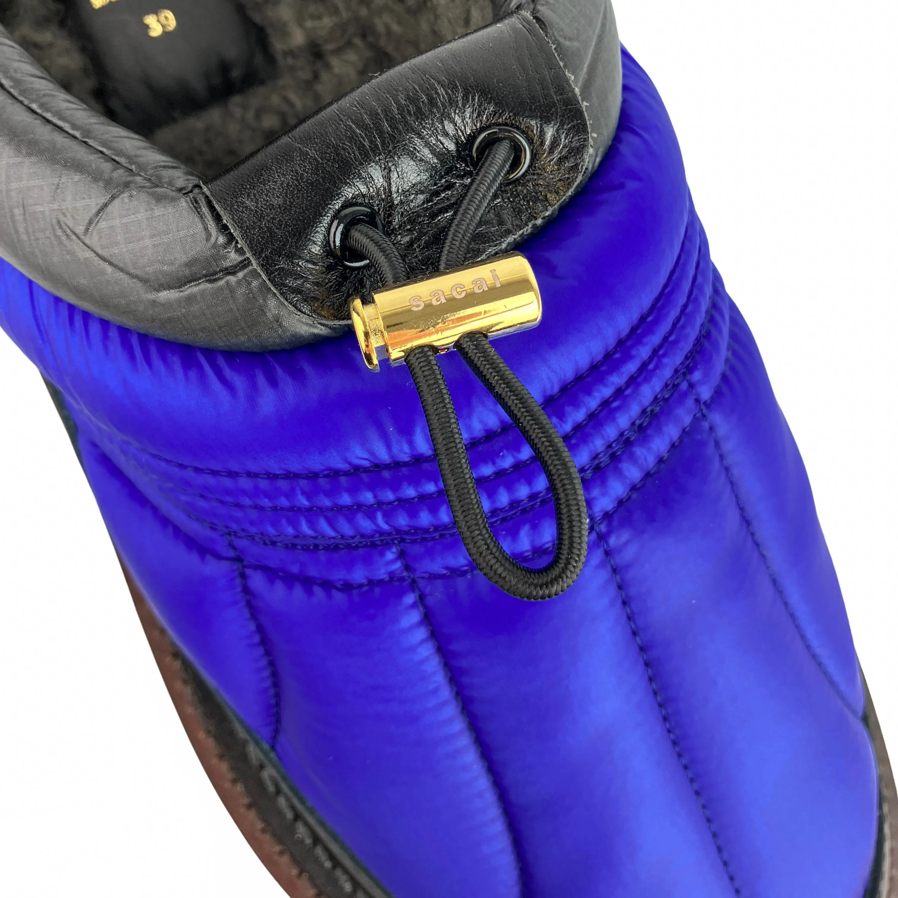 sacai Nylon Padded Clogs in Blue