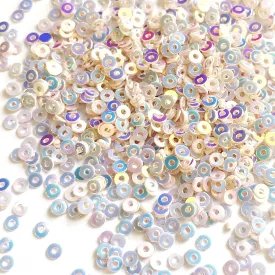 Sequins - Flat - Circle - 2mm - Pale Pink with Mauve and Pale Blue Lights (S168)