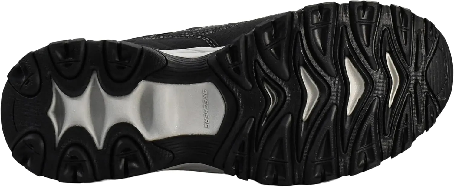 Skechers Men's Afterburn M. Fit Fashion Sneakers ?C Leather Upper, Memory Foam Insole, Rubber Outsole