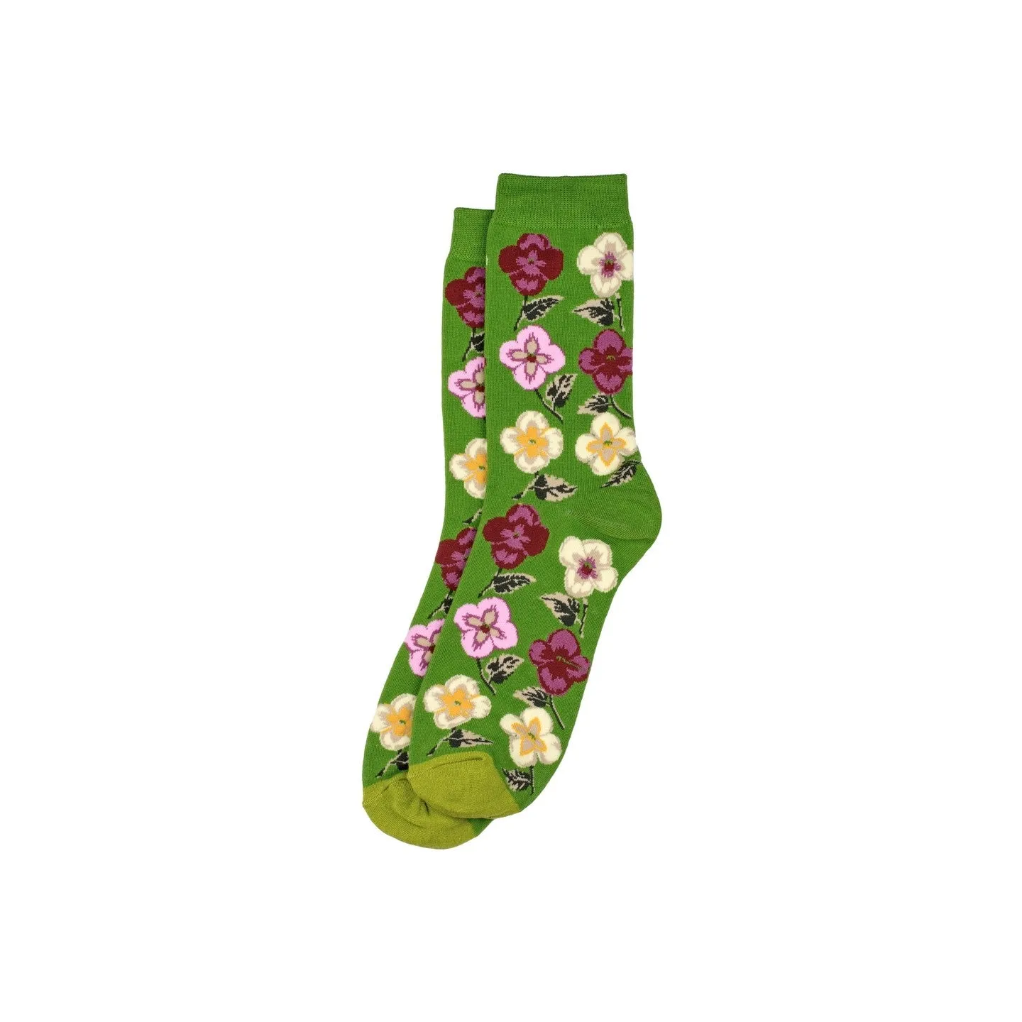 Socks Climbing Flower Green