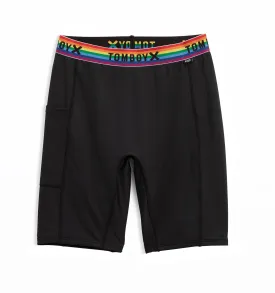 Swim 9" Shorts with Pocket - Black Rainbow