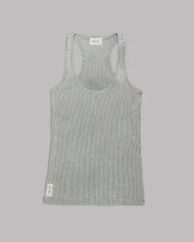 The Green Ribbed Tank Top