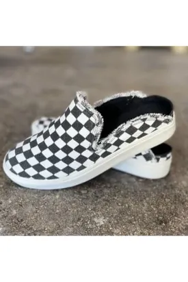 Tori Checkered Slip Ons