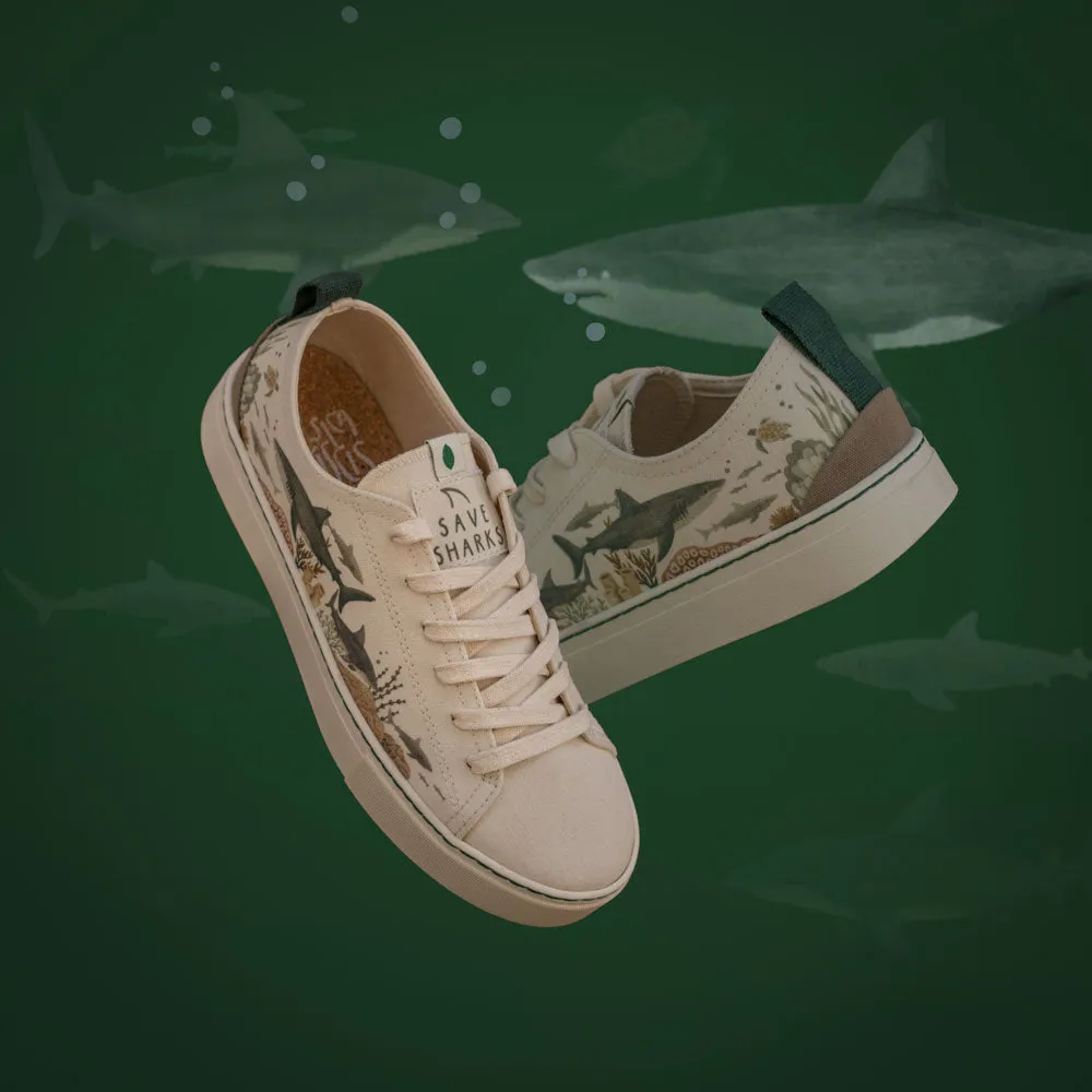 Vegan sneaker Save Sharks COR008