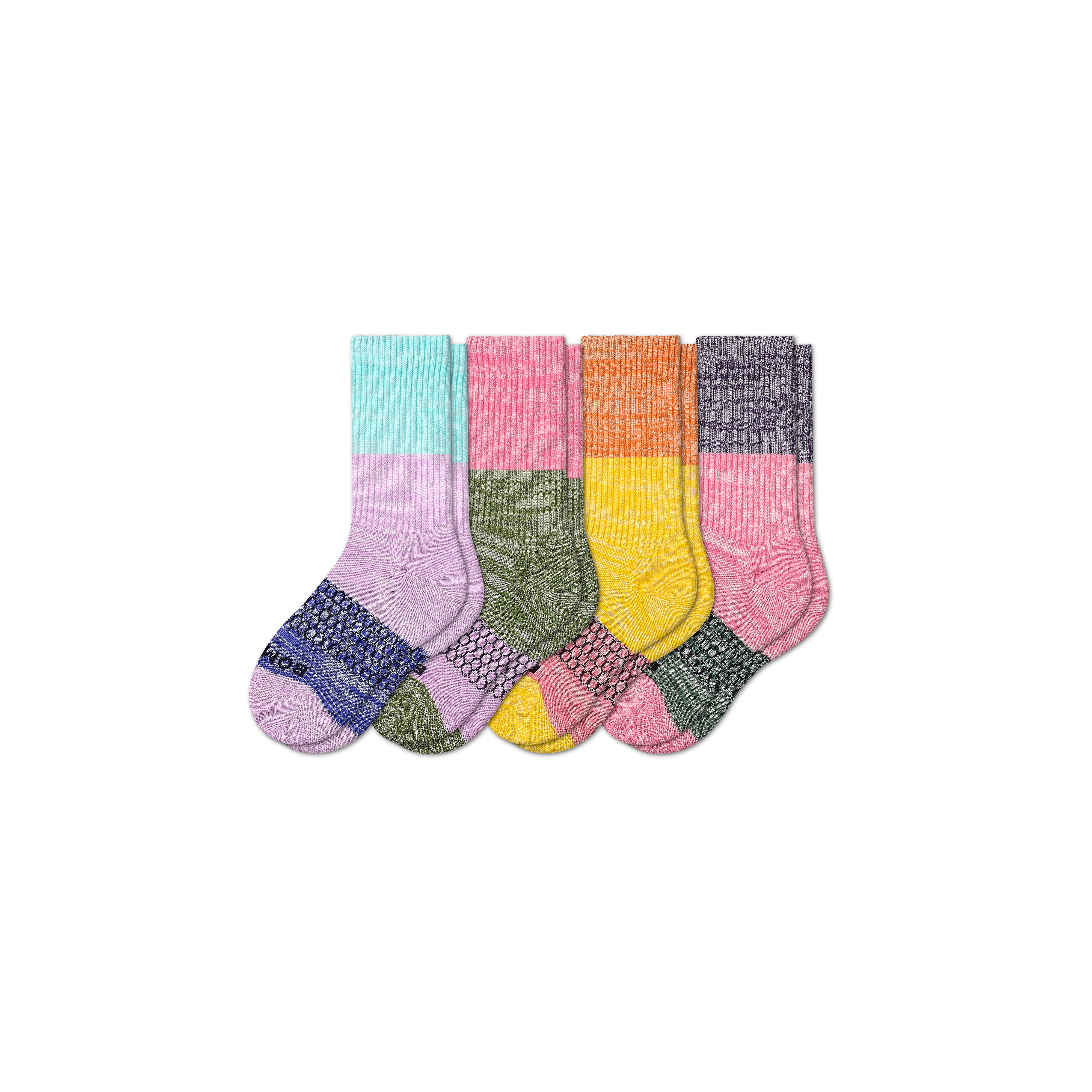 Youth Tri-Block Calf Sock 4-Pack